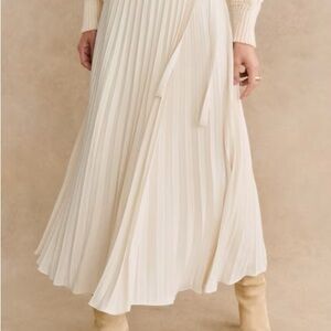 Sézane Dila Wrap Pleated Skirt